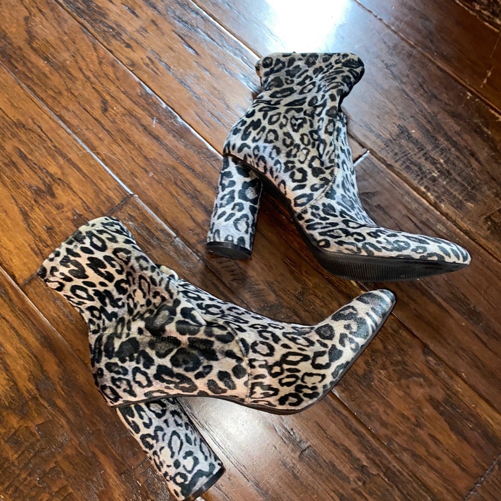 cheetah print heeled boots